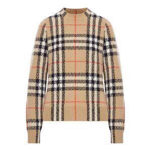 Burberry Women Checked Wool And Cashmere Sweater